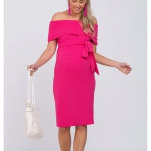 fuscia maternity dress